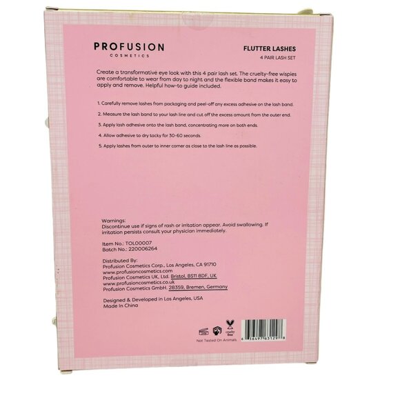 Profusion Cosmetics Profusion Cosmetics Flutter Lashes 4 Pair Lash Set - Picture 4 of 4